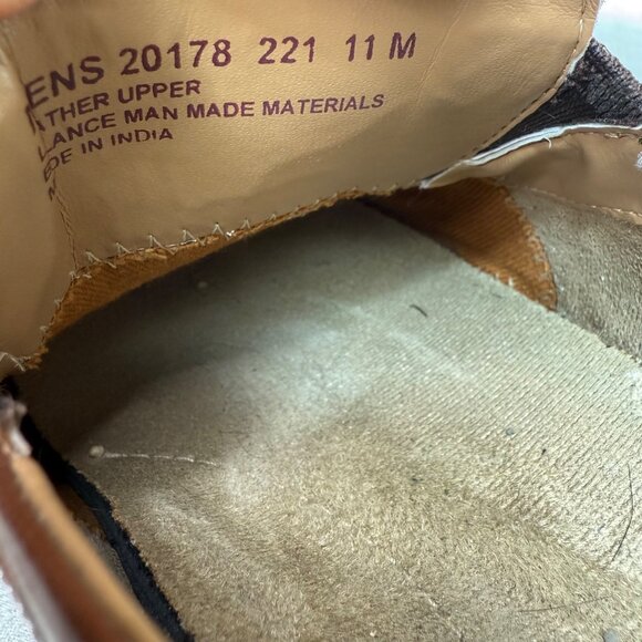 Stacy Adams Brown Leather Mens Dress Shoes Size 11M slip- on loafer - Picture 7 of 9